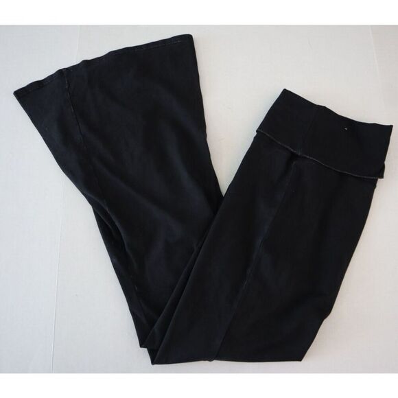 Offline Aerie Women's Sz L Black Wash OG Foldover Super Flare High-Rise Leggings - Picture 6 of 9